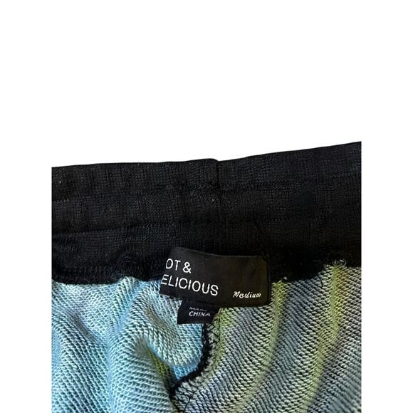 Hot & Delicious Tie Dye Joggers Black Green Splatter Style Size Medium - Picture 5 of 6